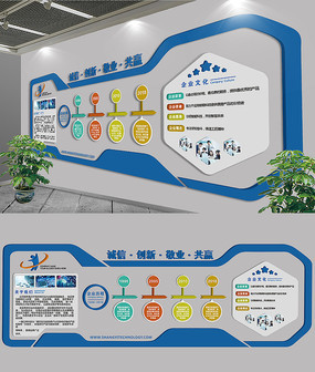 互联网科技公司企业文化墙